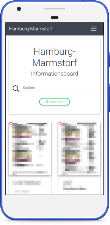 Smartphone mit info-board.org